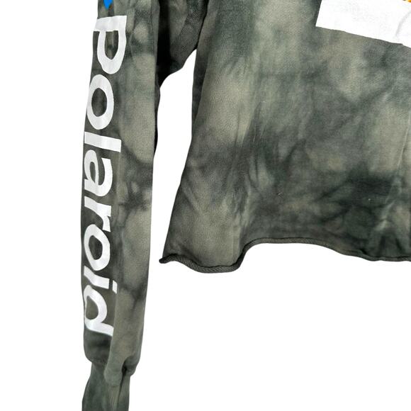 Polaroid Grayish Green Pullover Cropped Top Small - Picture 4 of 5